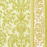 Серветка для декупажу "Королівськи візерунок", колір фону: кремовий, розмір: 33x33 см