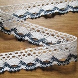 Мереживо біло-чорне, 25 мм, 90cм