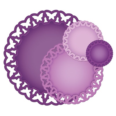 Набір ножів від Spellbinders - Butterflies Circles, 4 шт.