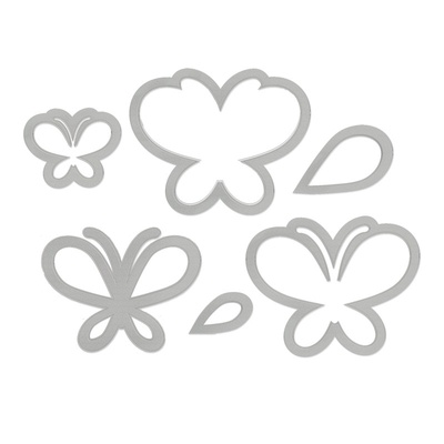 Набір ножів для вирубки з штампиками Sizzix - Framelits Die Set 6PK w/Stamps - 6 шт.