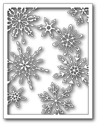 Нож для вырубки от Memory Box - Scattered Snowflake Frame  