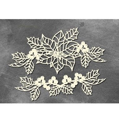 Набір чіпбордів Winter botanical diary 762, 10x15см, колір молочний, ТМ Фабрика Декору