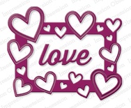 Ножі від Impression Obsession - Heart Frame - Рамочка з сердечками і напис Love