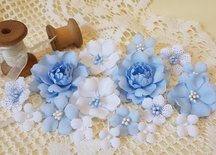 Набір квітів з тканини (18 шт.)