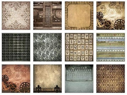 Набор паперу DCWV -  Tattered Time Paper Stack with Gloss, 30х30 см, 48 аркушів