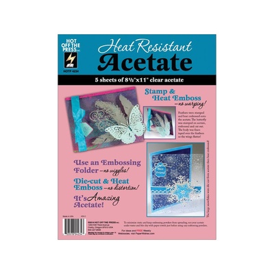 Термостійкий ацетатний прозорий аркуш Heat Resistant Acetate 8.5"X11", 21.59см27.94 см, 1 шт.