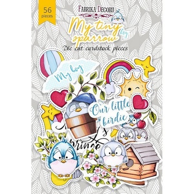 Набор высечек My tiny sparrow boy, 56 шт, ТМ Фабрика Декора