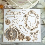 Чипборд ScrapBox - набір Весільний дамський Hm-033