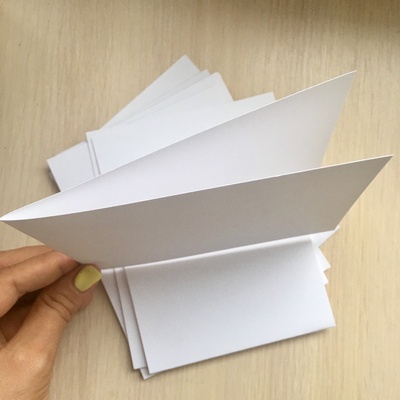 Набор заготовок для открыток американского формата, Long, 4 1/4" х 5 1/2", цвет белый, 250 г/м2, 10 шт.