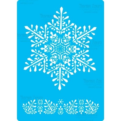 Трафарет - Фабрика Декору - Сніжинка 1, 20см