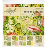 Набір скрап-паперу Graphic 45 - Lost In In Paradise, 30x30 см, 16 аркушів і наліпки