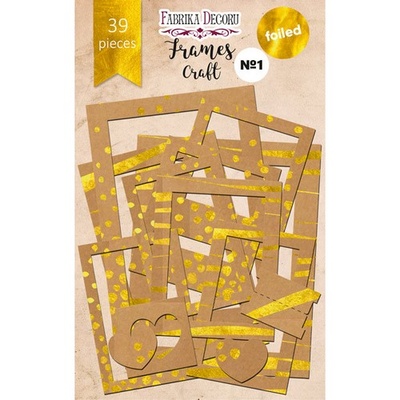 Набір рамок з фольгуванням №1 Kraft, 39 шт., ТМ Фабрика Декору