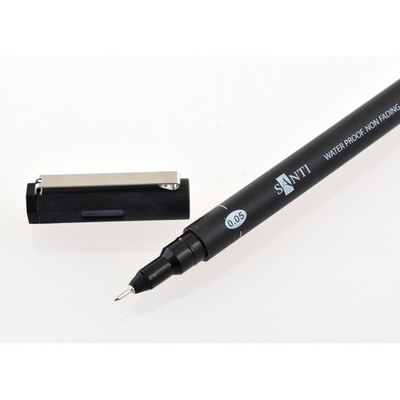 Графический линер ТМ Santi Fine Line, черный, толщина линии 0,05 мм