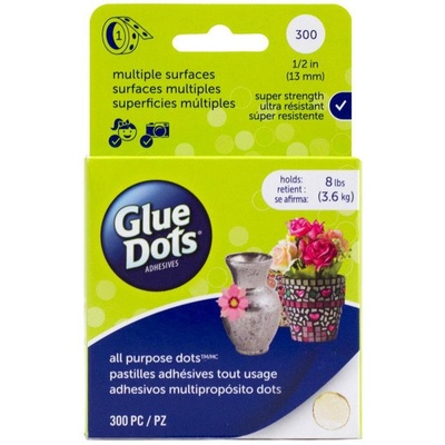 Клейові краплі Glue Dots - All Purpose Dots - Dots, 300 штук, 13 мм, в рулоні