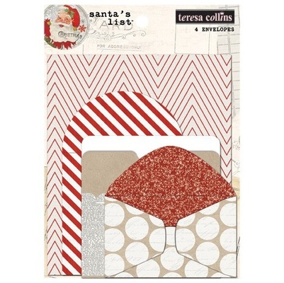 Набор конвертов Teresa Collins Designs - Santa's List - Envelopes