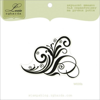 Акриловий штамп Lesia Zgharda W035b віньєтка, розмір 4,2x5,8 см.