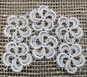 Декор гипюровый - цветочный комплект от Allmacrfat, 6 цветочков