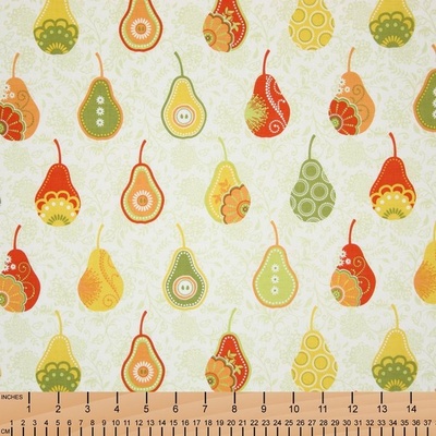 Ткань 100% хлопок - Груши узор, 45х55 см