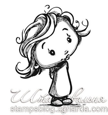 Акриловый штамп D021 Ребенок, размер 4,4 * 6 см