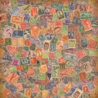 Аркуш паперу від K&Company "Марки", 30x30