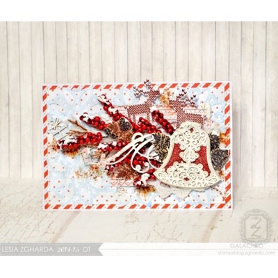 Акриловый штамп Lesia Zgharda SR178 Веточки, шишки, ягодки, набор из 10 штампов