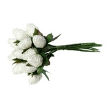 Ягоди білі, 13x1.5см, 1 зв'язка, 12шт.