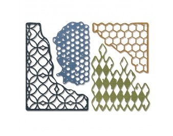 Нож для вырубки от Sizzix - Tim Holtz Alterations - Thinlits Die Set 4 Pack - Mixed Media