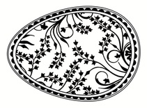 Акриловый штамп SW003a Пасхальное яйцо, размер 4,3 * 6 см