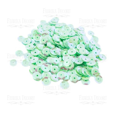 Паєтки розетки, м'ятні з райдужним перламутром 213, ТМ Фабрика Декору.