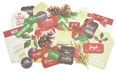 Набор высечек от Kaisercraft - Basecoat Christmas Collection - Collectables - Die Cut Cardstock Pieces, 50 шт.