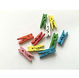 Деревʼяна прищепка, 1 штука, розмір 25х8мм, колір на вибір