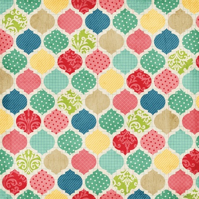 Аркуш двостороннього паперу для скрапбукінгу від Echo Park - Quatrefoil, 30x30 см