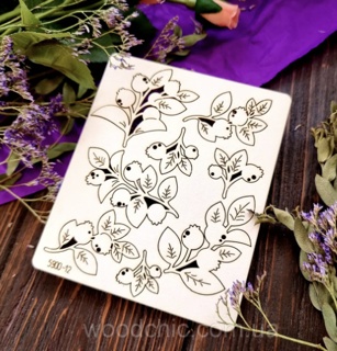 Чипборд набiр гiлочок чорницi