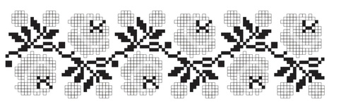 Акриловый штамп F047 Цветочный орнамент, размер 2,6 * 9,4 см