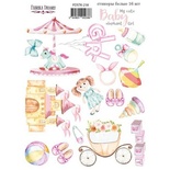 Набір наліпок (стікерів) 16шт. My cute Baby elephant girl 238, ТМ Фабрика Декору