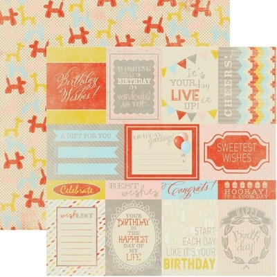 Аркуш скрап-паперу Webster's Pages Enhancements, 30x30 см, двосторонній