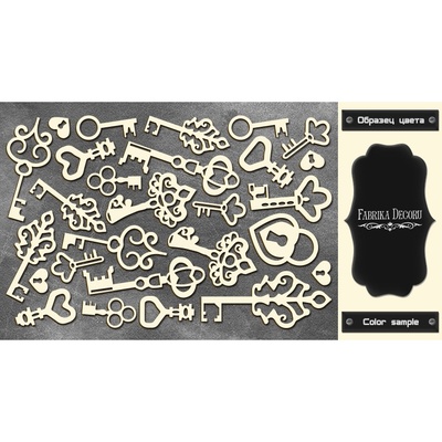Чипборд Фабрика Декору - Ключі, колір чорний
