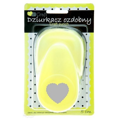 Дірокол фігурний 5см Серце з оборкою, TM dpCraft (Dalprint)
