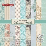 Набор бумаги для скрапбукинга, 15х15см, 170 гр/м Осенний Вальс, 24 листа