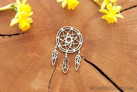 Чипборд від WOODchic - "Ловець снів", 6x3.8 см