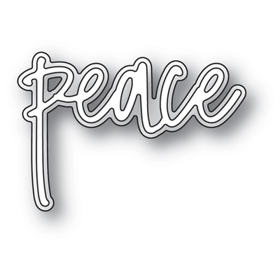 Ножі для вирубки від Memory Box - Peace Jotted Script