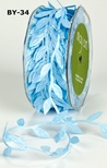 Лента LEAVES, цвет LIGHT BLUE, 90см  (дина листика 12 мм)