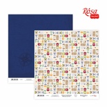 Бумага для скрапбукинга от ROSA TALENT - Make your journey 1, двусторонняя, 30х30см, 200г/м2