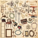 Аркуш з картинками для вирізання Family Heritage 30,5x30,5см, ТМ Фабрика Декору (01098F)