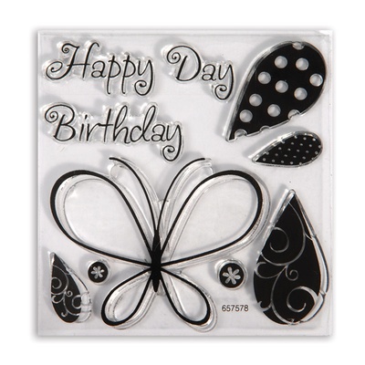 Набір ножів для вирубки з штампиками Sizzix - Framelits Die Set 6PK w/Stamps - 6 шт.