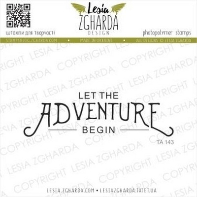 Акриловий штамп Lesia Zgharda Let the ADVENTURE - begin TA143