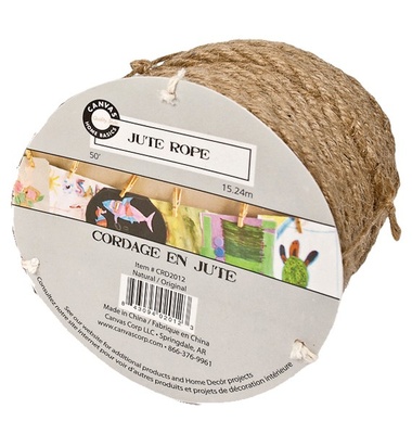 Джутовий товстий шнур Canvas Corp — Jute Rope — світло натуральний, 1 м