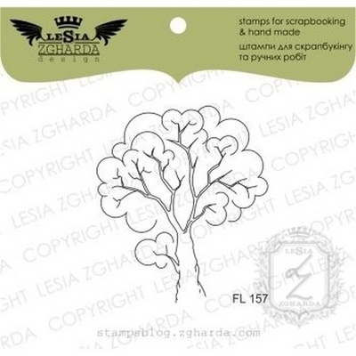 Акриловый штамп Lesia Zgharda Дерево FL157
