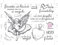 Набір акрилових штампів від Flourishes - Angelic Love