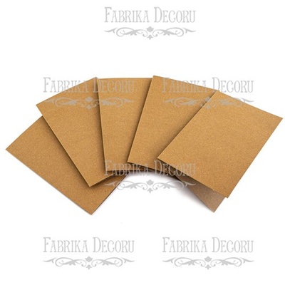 Набір заготовок для виготовлення листівок 10x15см, колір крафт, 5шт.ук, ТМ Фабрика Декору